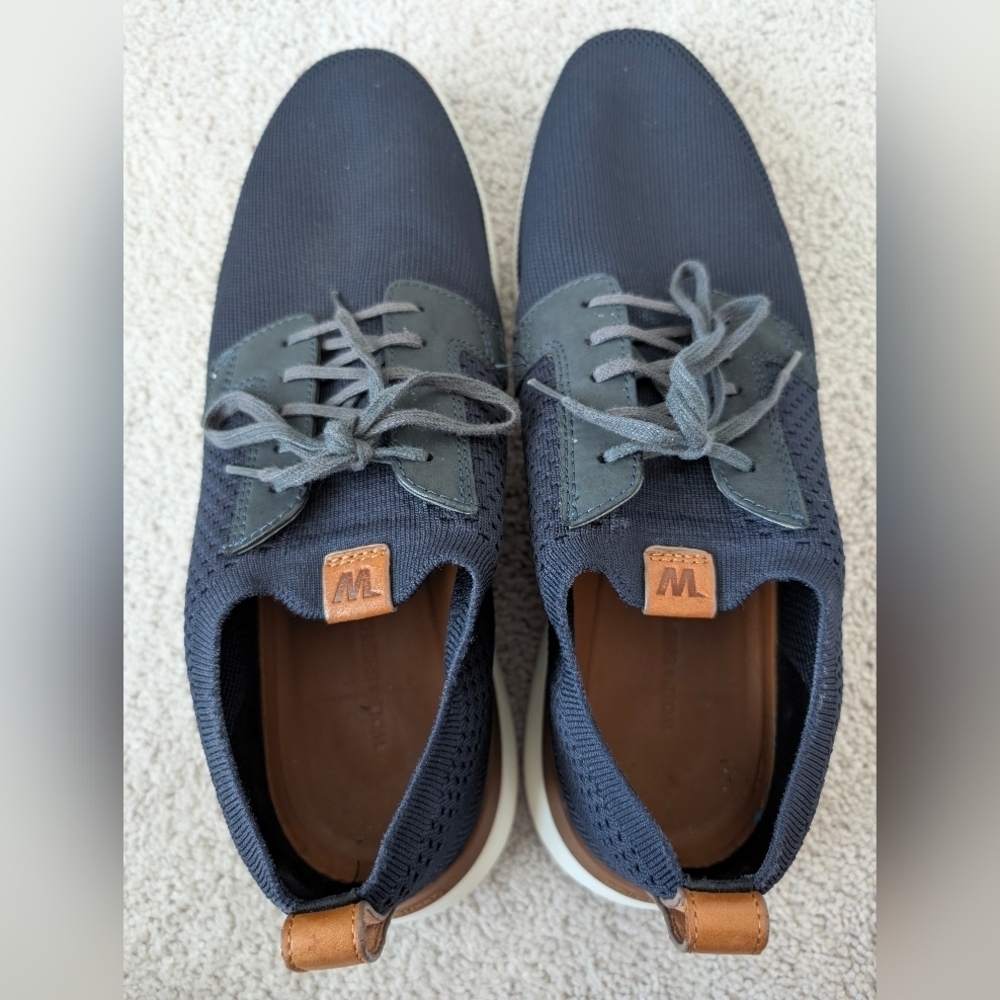 WOLF & SHEPHERD Navy Blue SwiftKnit Lace Up Derby Shoes Mens 13 - Picture 5 of 9